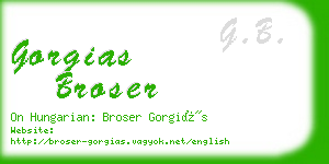 gorgias broser business card